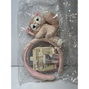 Tokyo Disney Resort 2022 Duffy Friends LinaBell Sleepy Fox Headband Fluffy Pink